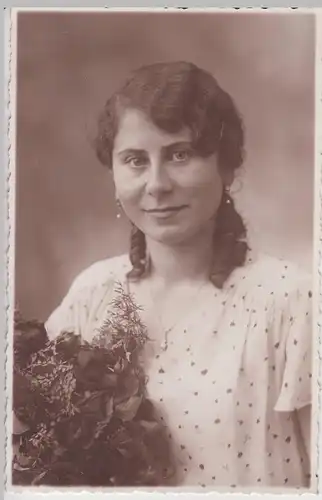 (F12798) Orig. Foto Porträt junge Frau 1930er