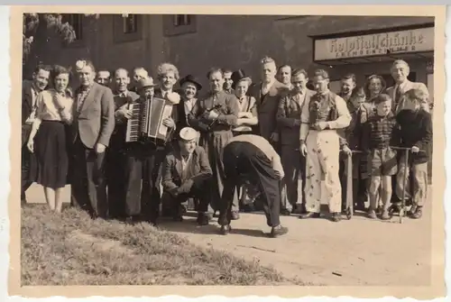 (F12635) Orig. Foto Fasching v. Lok Wahren Senioren i.d. Hospitalschänke Grimma