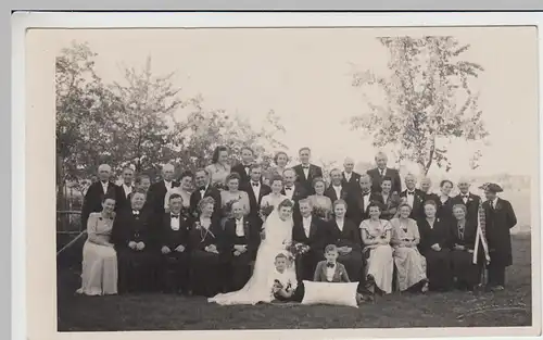 (F1212) Orig. Foto Hochzeitsgesellschaft, Fotograf Bautzen