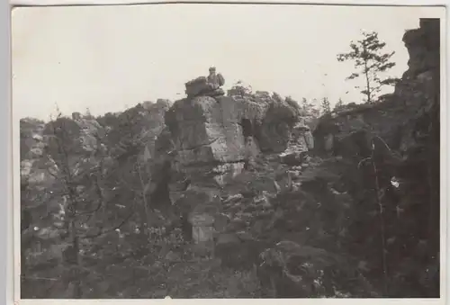 (F11654) Orig. Foto Zittauer Gebirge 1930, Töpfer Brütende Henne