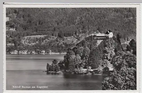 (14616) Foto AK Buonas, Schloss, Zugersee