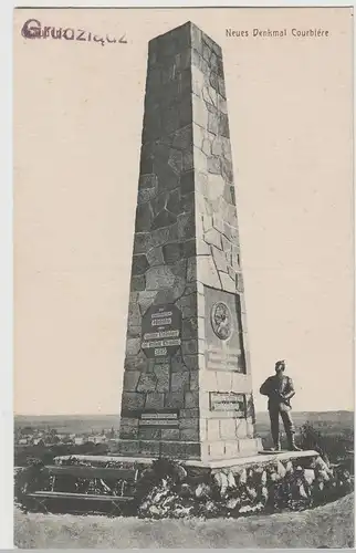 (70972) AK Grudzi?dz, Graudenz, Neues Denkmal Coubiére, vor 1920