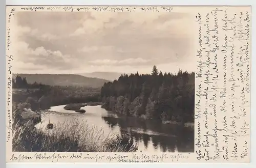 (97082) AK Landschaft mit Fluss, 1943