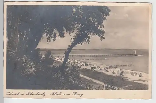 (100028) Foto AK Ostseebad Scharbeutz, Blick vom Hang 1939