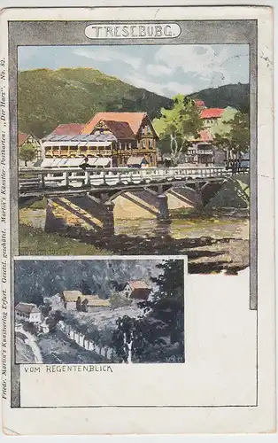 (93975) Künstler AK Treseburg im Harz, 1900