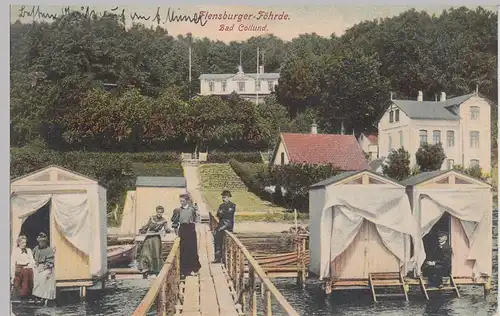 (111470) AK Flensburger Föhrde, Bad Kollund, Kollund Strand 1908