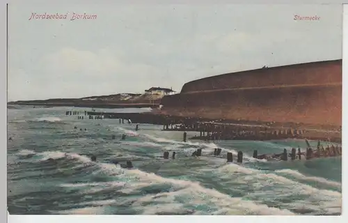 (90795) AK Nordseebad Borkum, Sturmecke, 1920er