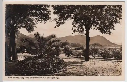 (47520) Foto AK Bad Godesberg, Rheinpromenade mit Siebengebirge 1940