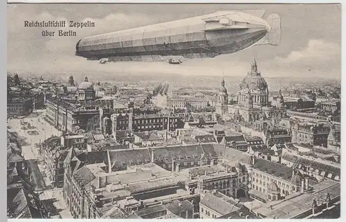 (60007) AK Reichsluftschiff Zeppelin über Berlin, Fotomontage um 1910