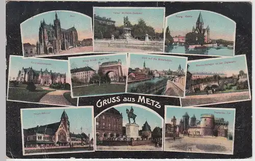 (103884) AK Gruss aus Metz, Mehrbildkarte, Feldpost 1917