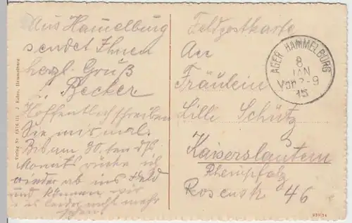 (4701) AK Hammelburg, Garnisonslager, Feldpost 1915