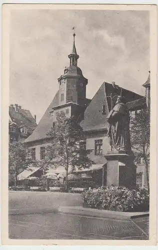(100668) AK Jena, Rathaus und Hanfried, 1940er