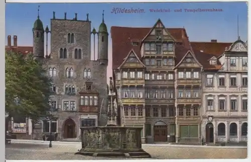 (3242) AK Hildesheim, Wedekind- u. Tempelherrenhaus, vor 1945