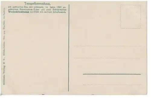 (3242) AK Hildesheim, Wedekind- u. Tempelherrenhaus, vor 1945