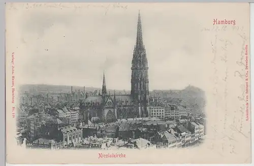 (112020) AK Hamburg, Nicolaikirche 1901