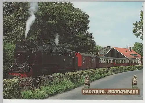(70280) AK Harzquer- u. Brockenbahn am Westerntor-Bahnhof, nach 1945