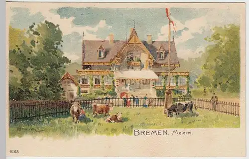 (35571) Künstler AK Bremen, Meierei, vor 1905