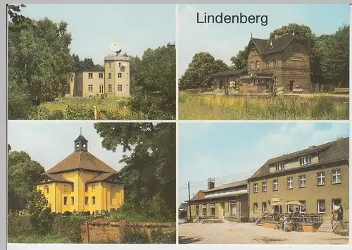 (102961) AK Lindenberg, Tauche, Mehrbildkarte, Observatorium, Kirche, Bahnhof 19