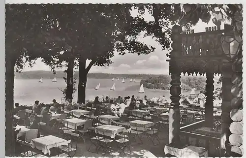 (80720) Foto AK Berlin Wannsee, Gaststätte Blockhaus Nikolskoe, 1957