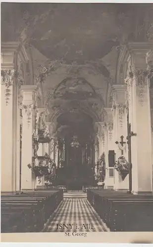 (99065) Foto AK Isny im Allgäu, Kirche St. Georg Inneres, vor 1945