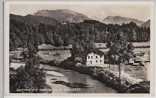 (114742) Foto AK Eisenärzt, Gasthaus Zur Eisenbahn 1938