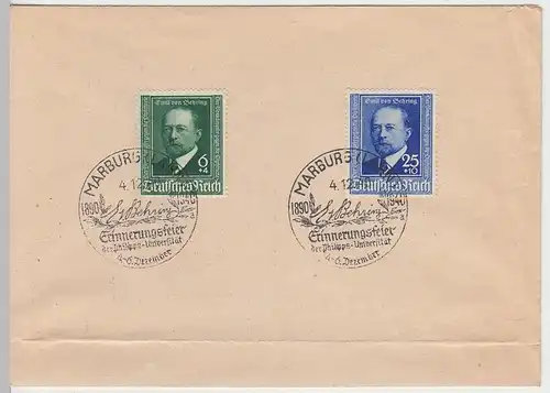 (D110) Sonderstempel Marburg (Lahn) 1940 auf Briefumschlag