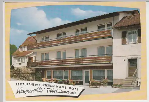 (D490) Infoheft "Haus Bott" Wagnerstüble in Dobel, A6, 4 S. 1970