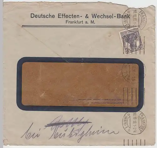 (B1974) Bedarfsbrief Deutsches Reich, Stempel Frankfurt (Main) 1918