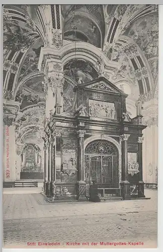 (70032) AK Stift Einsiedeln, Kirche m.d. Muttergottes-Kapelle, 1907