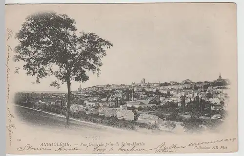 (67439) AK Angoulême, Vue Générale prise de Saint-Martin 1904