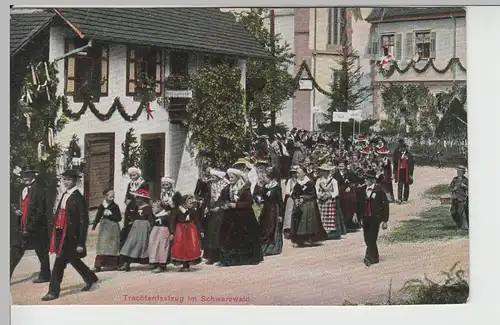 (66222) AK Trachtenfestzug im Schwarzwald, um 1919