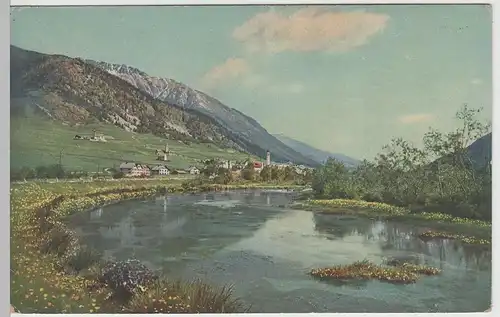 (65479) AK Engadin, Am Inn bei Samaden, 1922