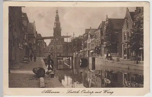 (45435) AK Alkmaar, Luttik-Oudorp met Waag, vor 1945