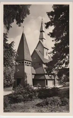 (43974) Foto AK Hahnenklee, Harz, Gustav-Adolf-Stabkirche, vor 1945