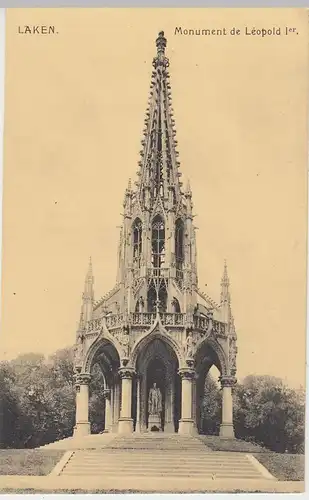 (43816) AK Laken, Brüssel, Laeken, Bruxelles, Monument Leopold I., v. 1945