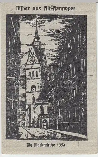 (40893) Künstler AK Hannover, Marktkirche (Alt-Hannover)