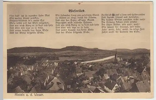 (38475) AK Rinteln, Totale m. Weserlied 1936