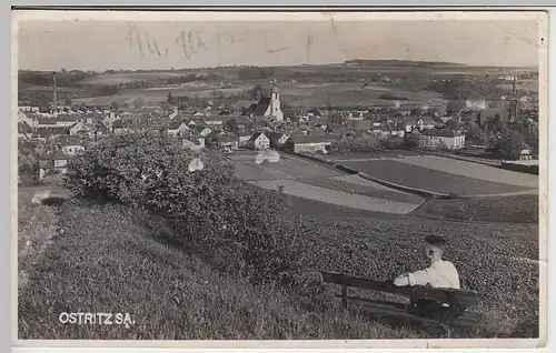 (35849) Foto AK Ostritz, Totale, 1938