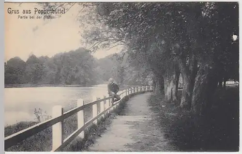 (30465) AK Gruss aus Poppenbüttel, Partie bei der Alster, 1910er