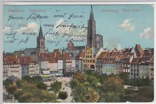 (32692) AK Straßburg, Strasbourg, Kleberplatz, 1912