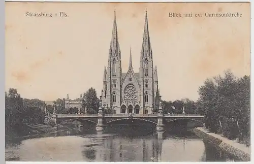 (31341) AK Straßburg, Strasbourg, Evang. Garnisonskirche, vor 1945