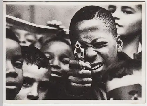 (26802) Foto AK Kinder m. Revolver v. Jean Mohr, New York 1966