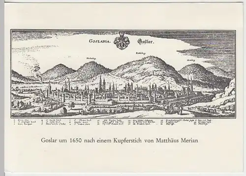 (25801) Künstler AK Matthäus Merian, Goslar um 1650, ETB SST 1971