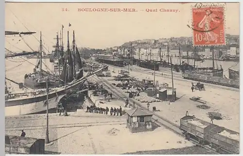 (24195) AK Boulogne-sur-Mer, Hafen 1910er