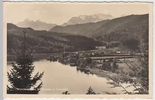 (21782) Foto AK Walchensee, Wetterstein, Arnspitze 1937