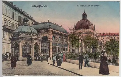 (21758) AK Wiesbaden, Kochbrunnen Trinkhalle 1906