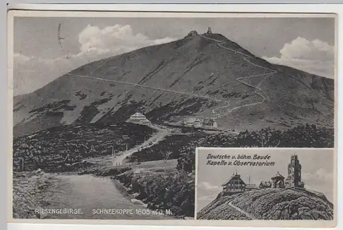 (20854) AK Schneekoppe, Riesengebirge 1929