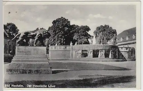 (20088) AK Bad Nauheim, der Hessische Löwe im Sprudelhof 1937