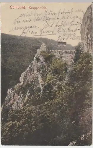 (19942) AK Schlucht, Kruppenfels, Vogesen 1910