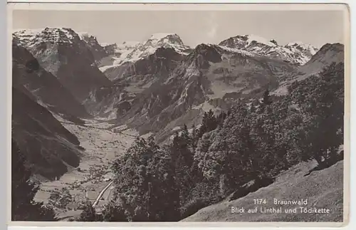 (19207) Foto AK Braunwald, Linthal, Tödikette 1938